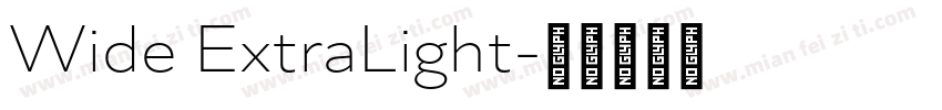 Wide ExtraLight字体转换